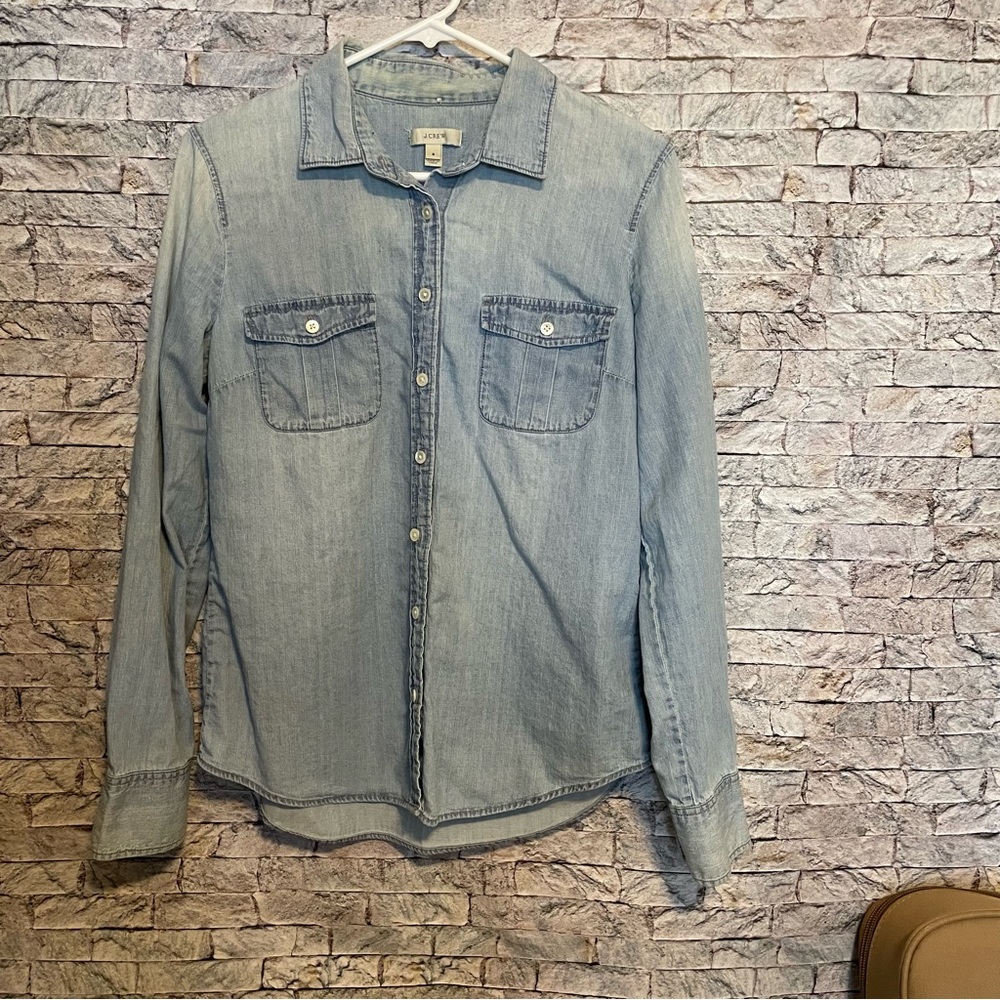 J. Crew Denim Light Blue button up denim wash